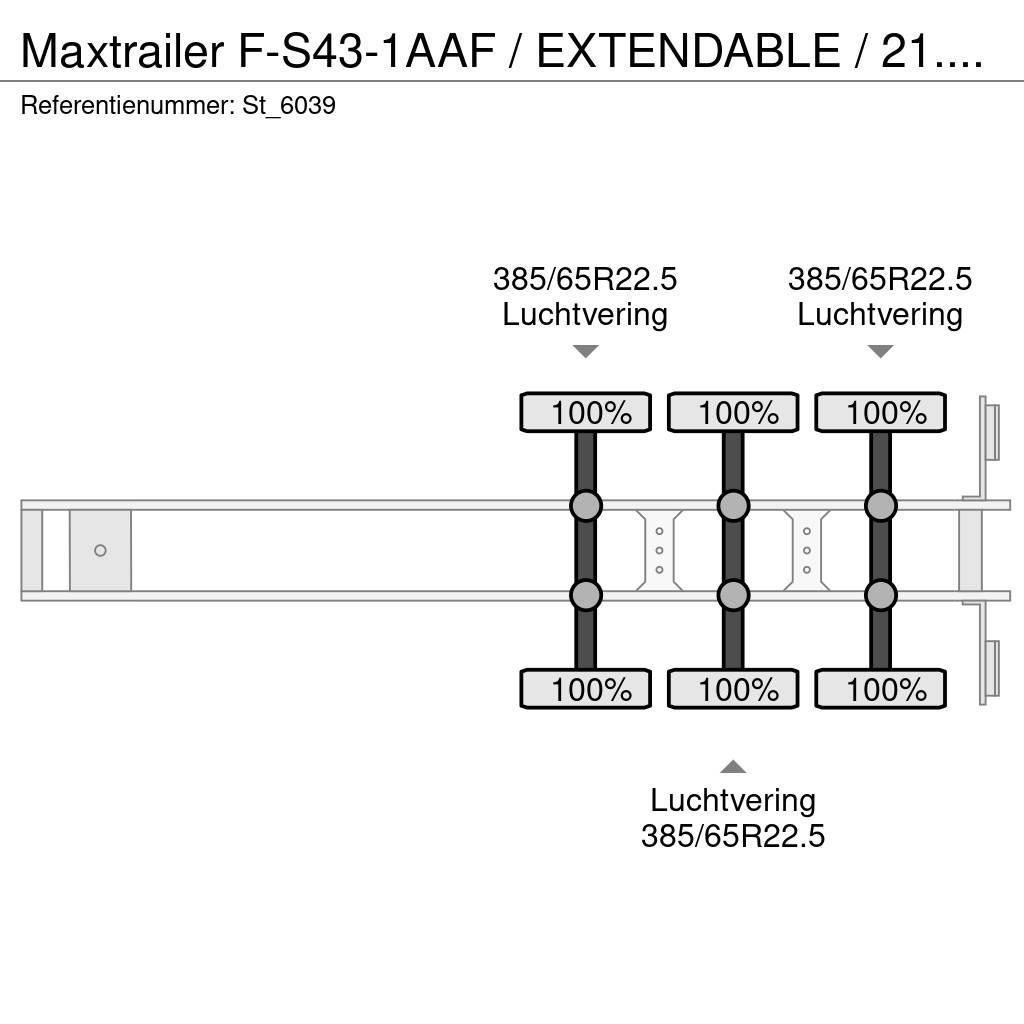 MAX Trailer F-S43-1AAF / EXTENDABLE / 21.10 mtr / TE KOOP - TE Altri semirimorchi