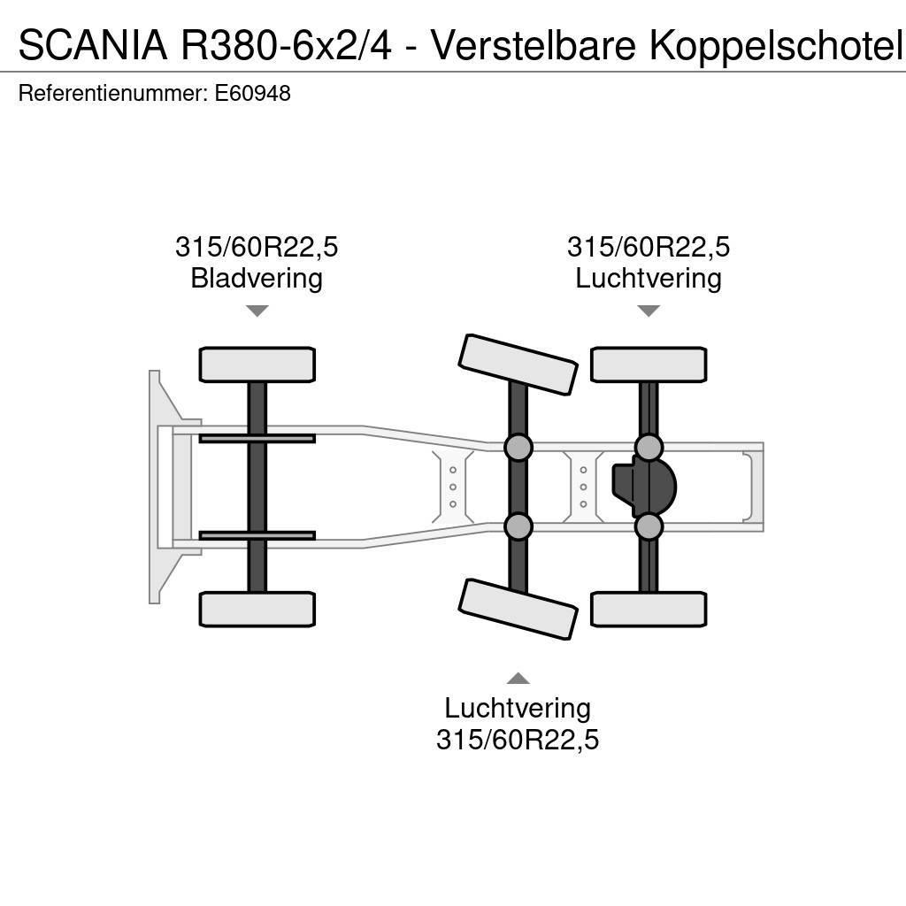 Scania R380-6x2/4 - Verstelbare Koppelschotel Motrici e Trattori Stradali