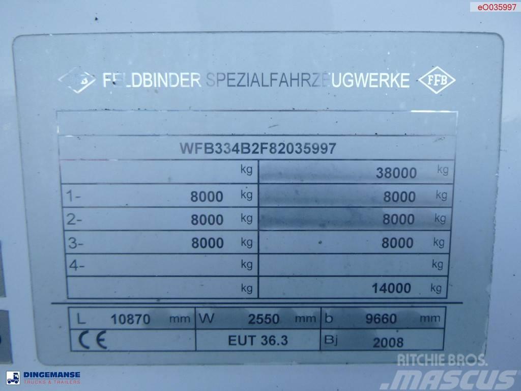 Feldbinder Powder tank alu 36 m3 / 1 comp + compressor Semirimorchi cisterna