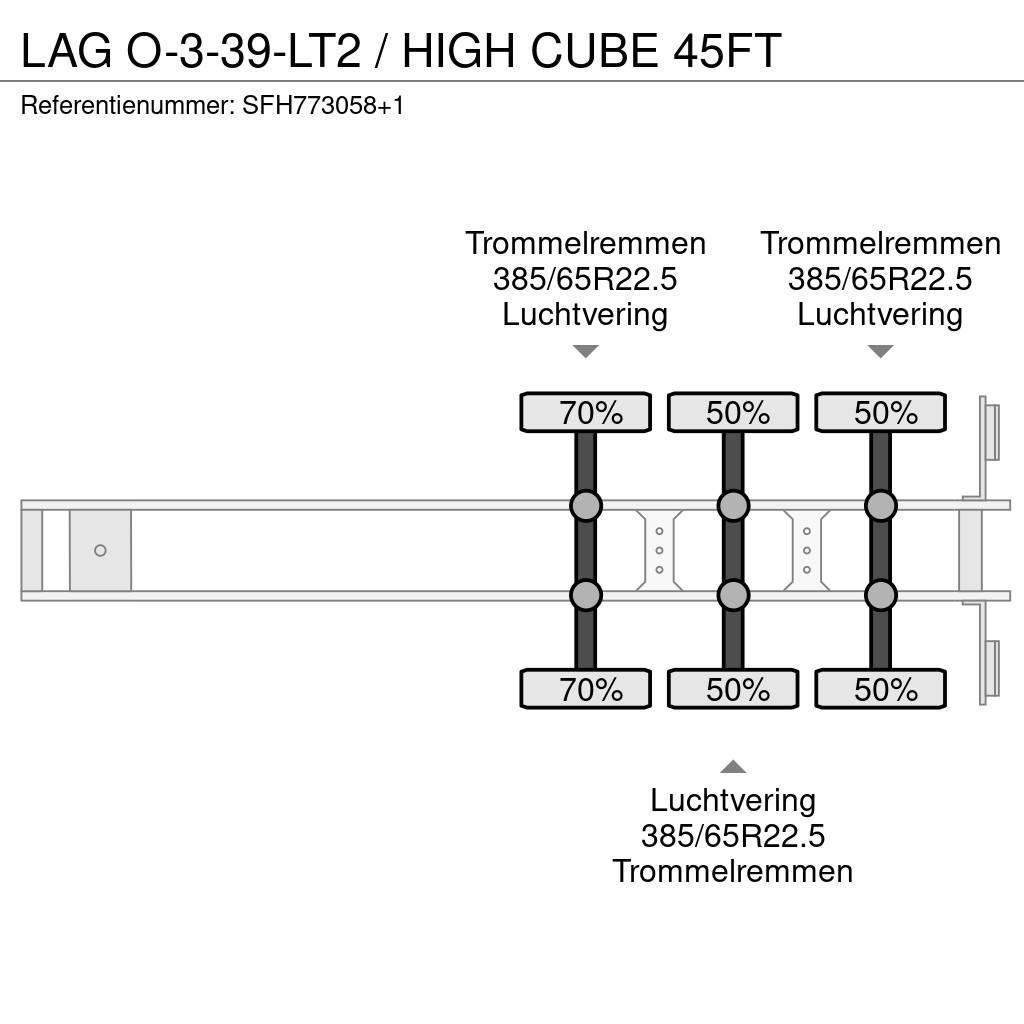 LAG O-3-39-LT2 / HIGH CUBE 45FT Semirimorchi portacontainer