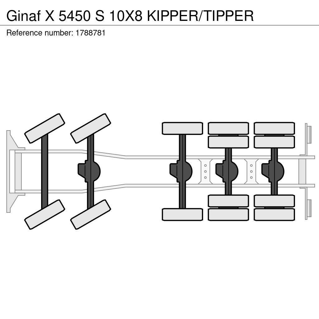 Ginaf X 5450 S 10X8 KIPPER/TIPPER Camion ribaltabili