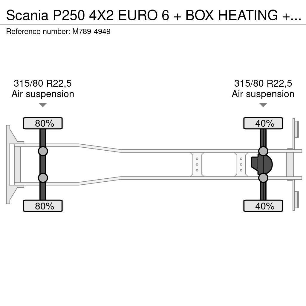 Scania P250 4X2 EURO 6 + BOX HEATING + SIDE OPENING BOX + Camion cassonati