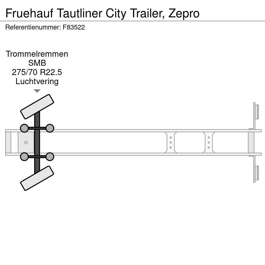 Fruehauf Tautliner City Trailer, Zepro Semirimorchi tautliner
