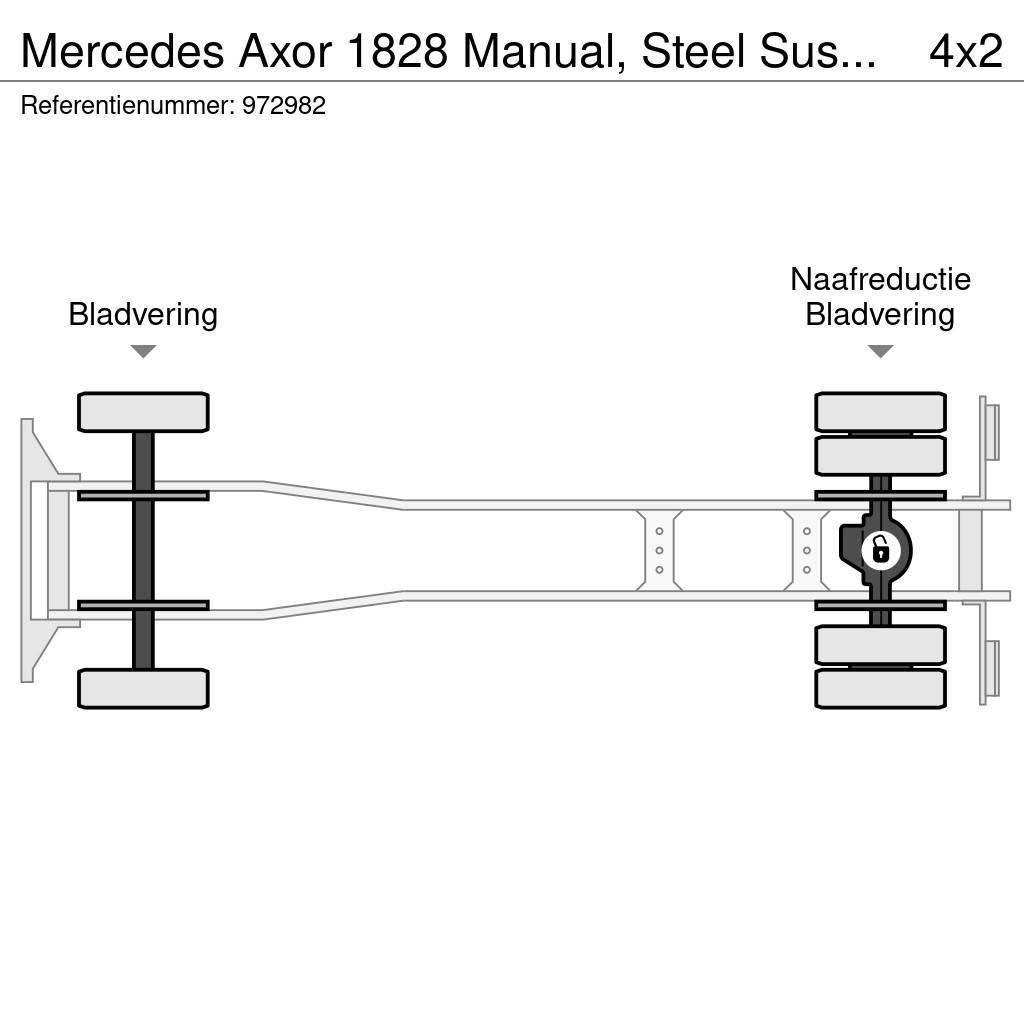 Mercedes-Benz Axor 1828 Manual, Steel Suspension, Meiller Camion con cassone scarrabile