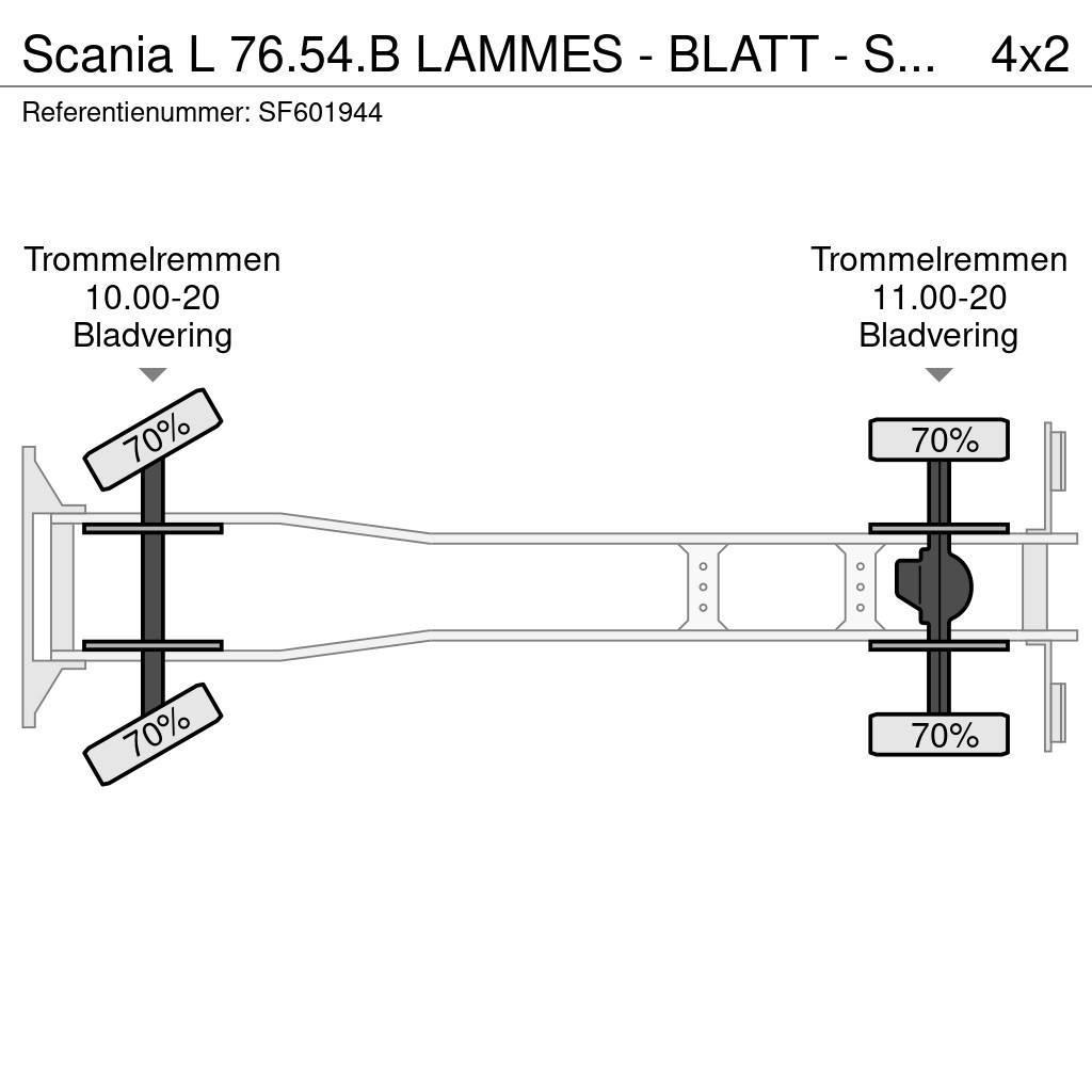 Scania L 76.54.B LAMMES - BLATT - SPRING Camion con sponde ribaltabili