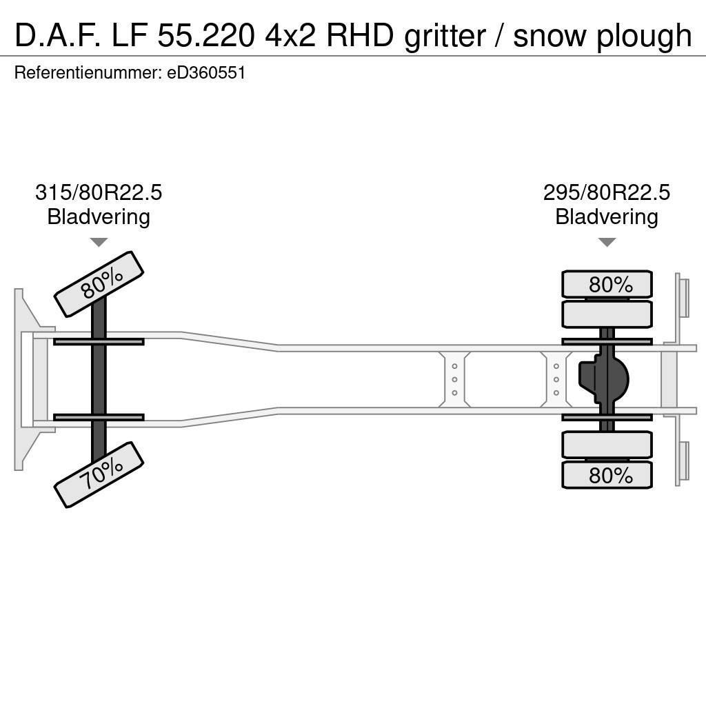 DAF LF 55.220 4x2 RHD gritter / snow plough Camion autospurgo