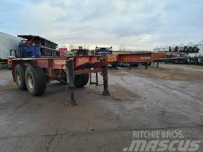 Renders 2 AXLE 20 FT CONTAINER CHASSIS BPW DRUM Semirimorchi portacontainer