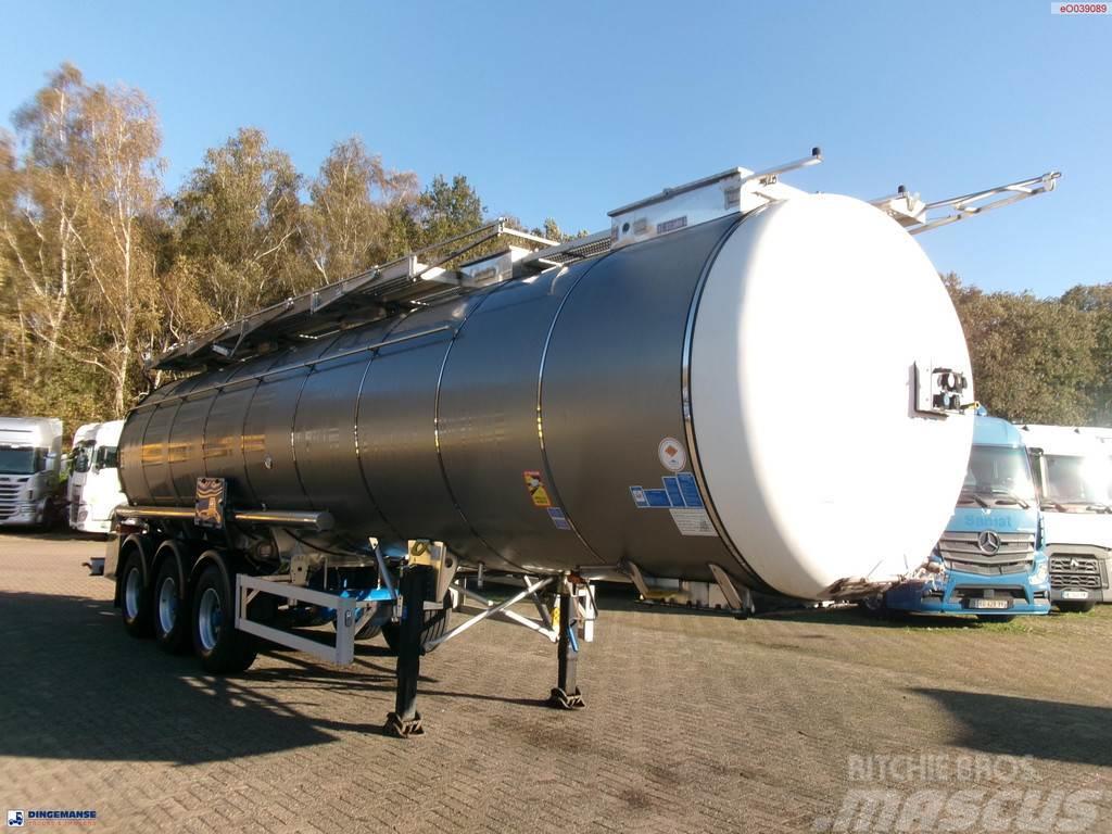 Feldbinder Chemical tank inox 37.5 m3 / 1 comp Semirimorchi cisterna