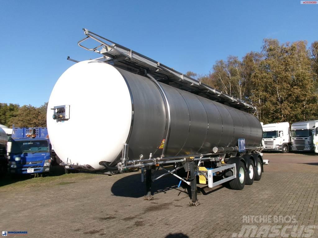 Feldbinder Chemical tank inox 37.5 m3 / 1 comp Semirimorchi cisterna