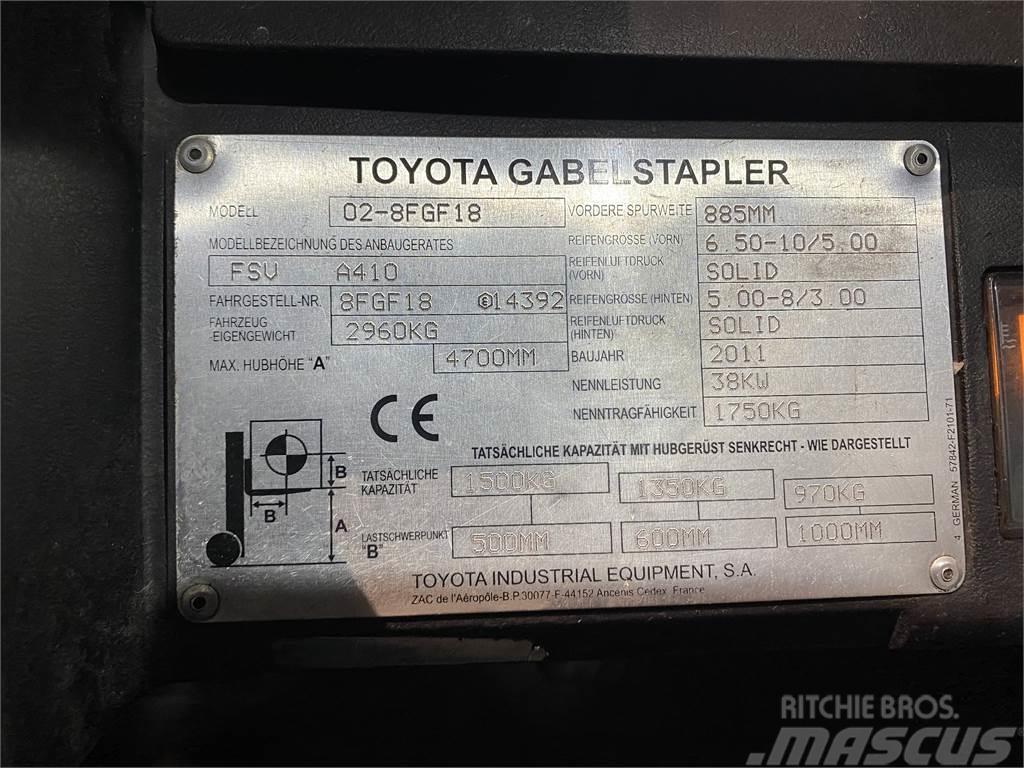 Toyota 02-8FGF18 Carrelli elevatori GPL