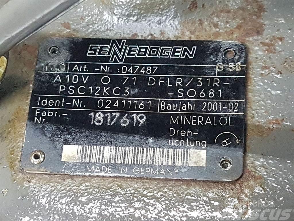 Sennebogen -Rexroth A10VO71DFLR/31R-Load sensing pump Componenti idrauliche