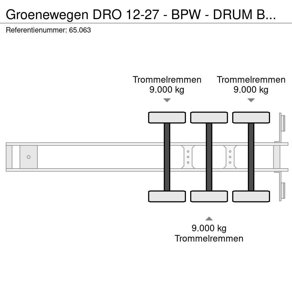 Groenewegen DRO 12-27 - BPW - DRUM BRAKES - 65.063 Semirimorchio a pianale