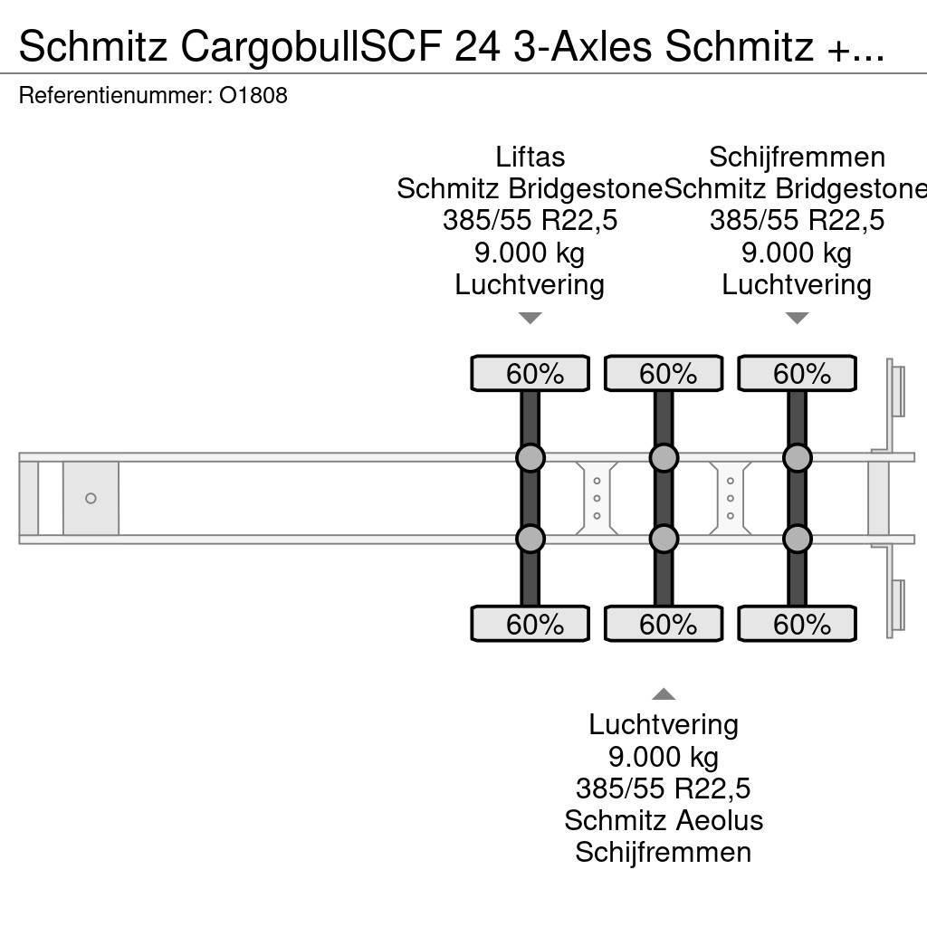 Schmitz Cargobull SCF 24 3-Axles Schmitz + GENSET - Lift-axle - Disc Semirimorchi portacontainer