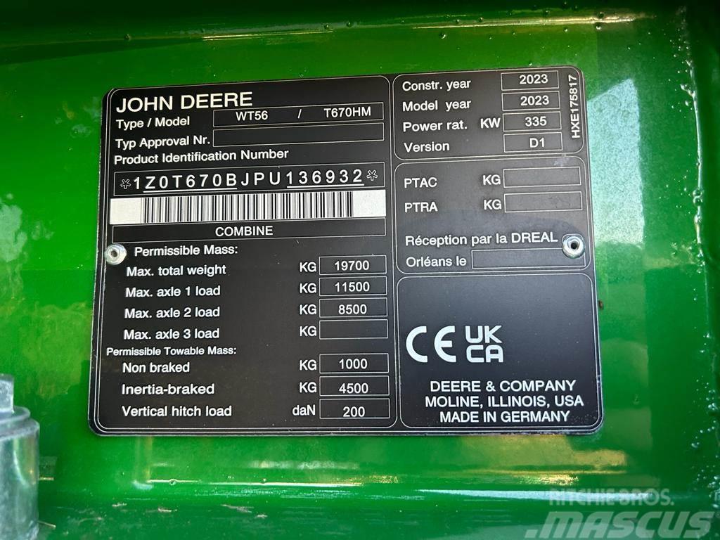 John Deere T670 HM Mietitrebbiatrici