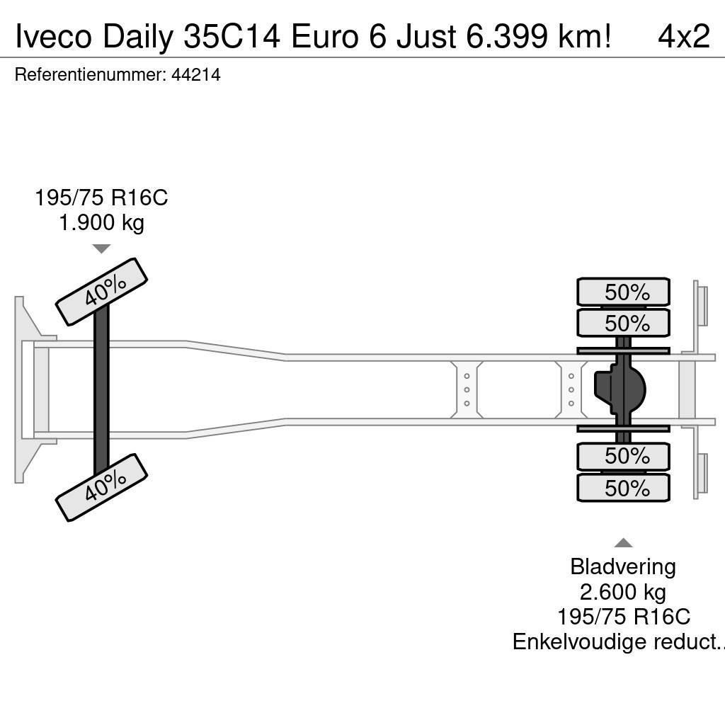 Iveco Daily 35C14 Euro 6 Just 6.399 km! Camion cassonati