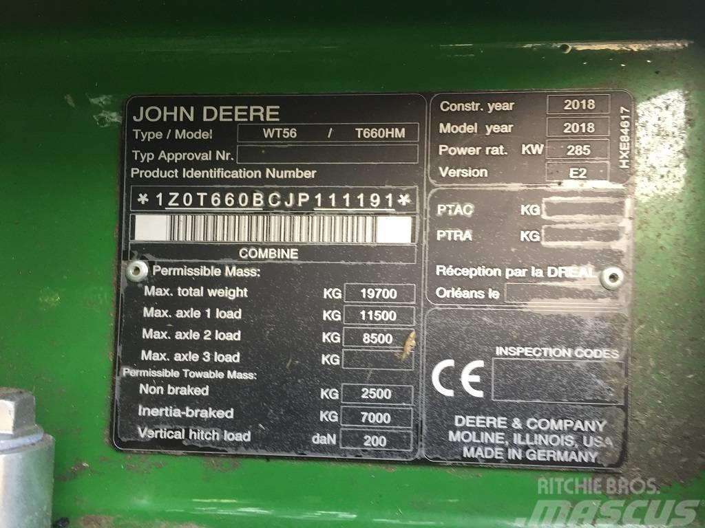John Deere T 660 Mietitrebbiatrici