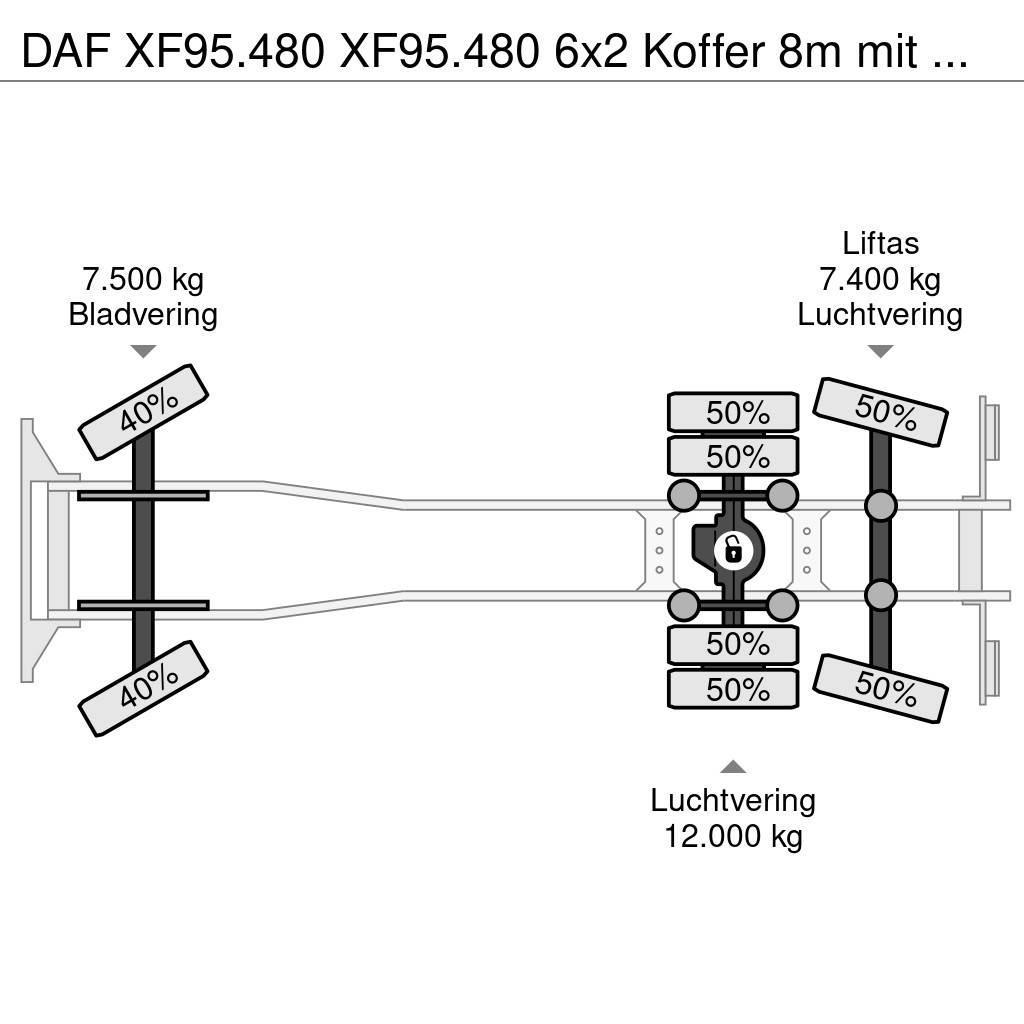 DAF XF95.480 XF95.480 6x2 Koffer 8m mit LBW Camion cassonati