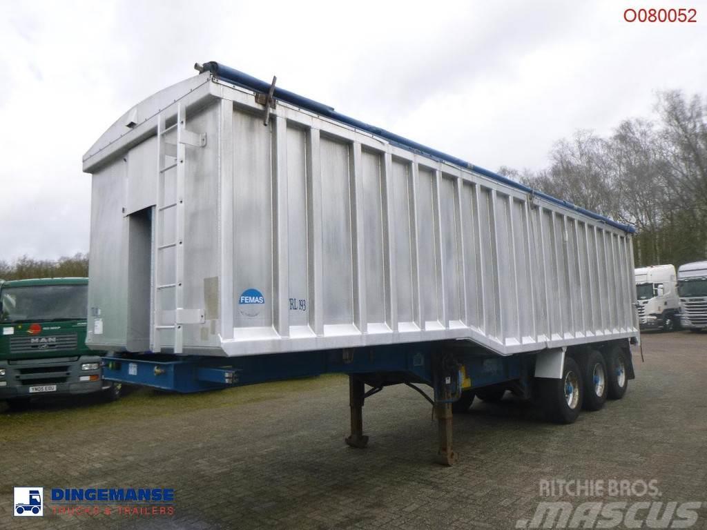 United TRAILERS Tipper trailer alu 52 m3 + tarpaulin Semirimorchi a cassone ribaltabile