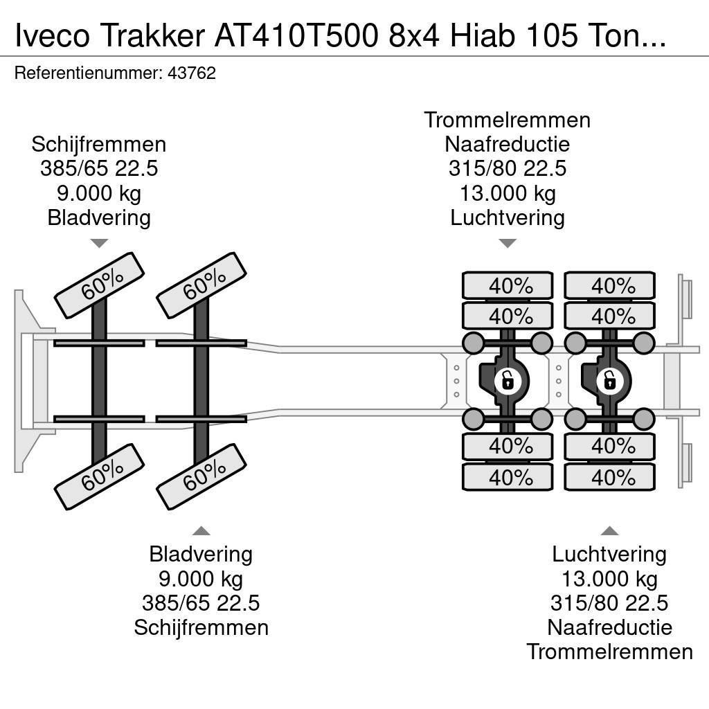 Iveco Trakker AT410T500 8x4 Hiab 105 Tonmeter laadkraan Gru per tutti i terreni