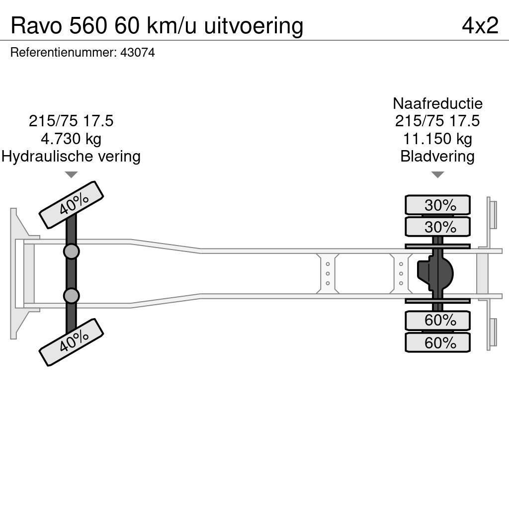 Ravo 560 60 km/u uitvoering Autocarro spazzatrice