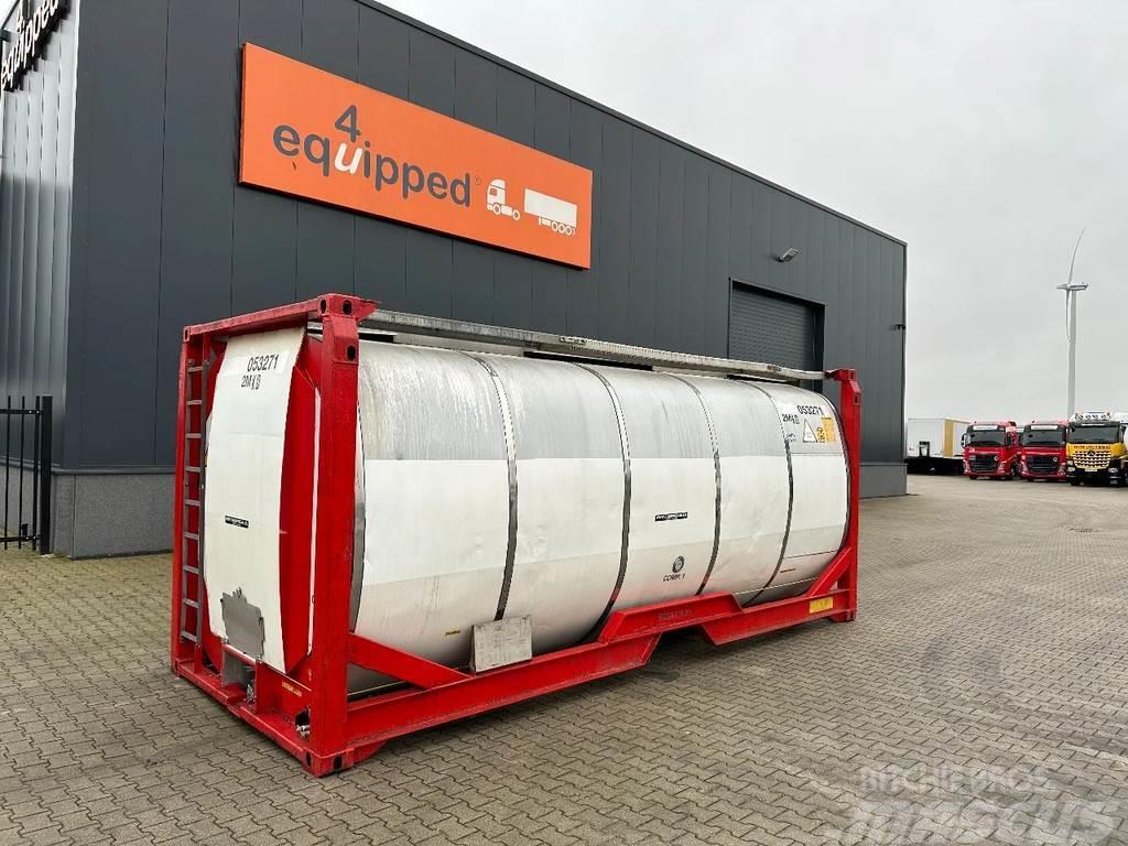 Van Hool 20FT, 24.900L, 2 comp.(12.450L + 12.450L), UN PORT Containers cisterna
