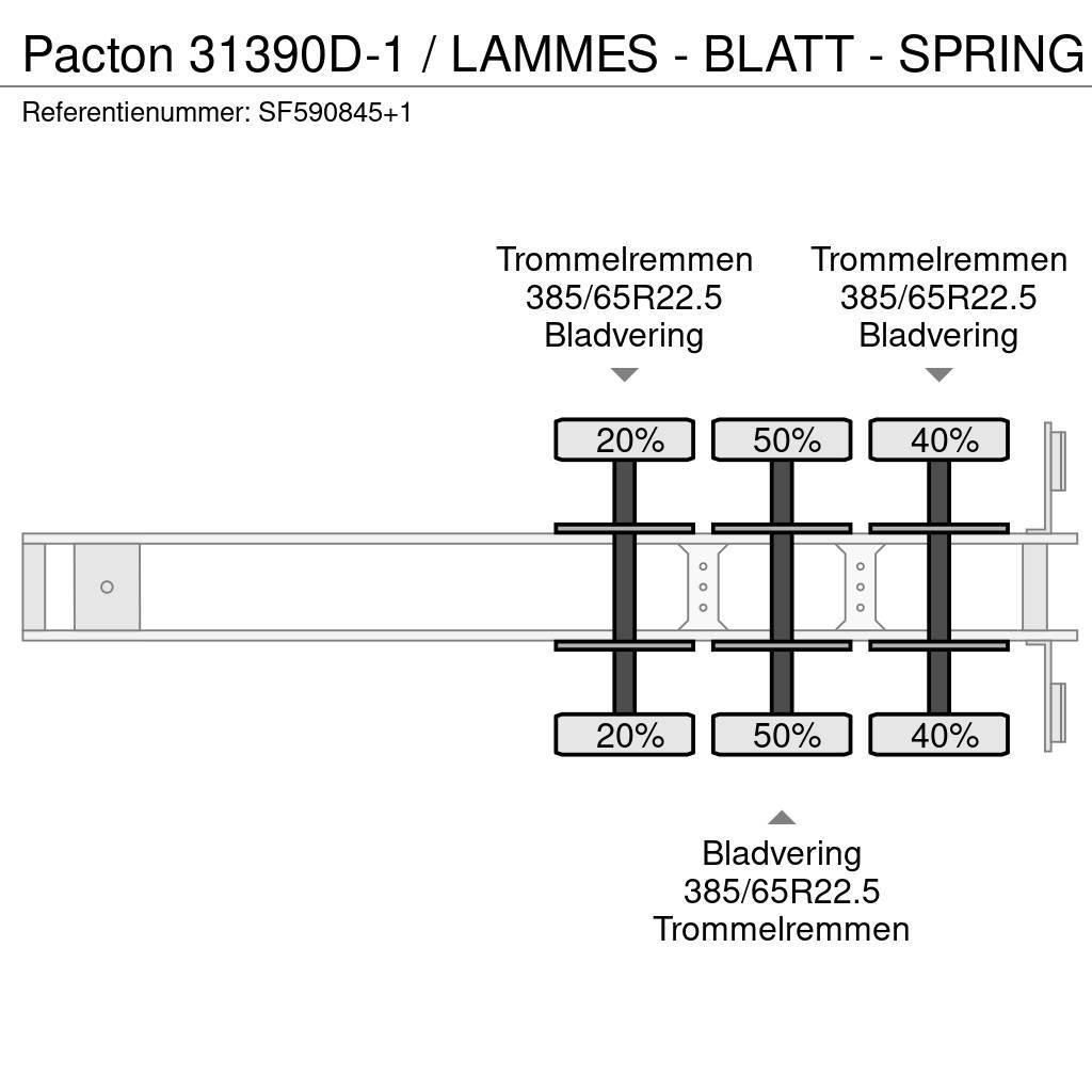 Pacton 31390D-1 / LAMMES - BLATT - SPRING Semirimorchio a pianale