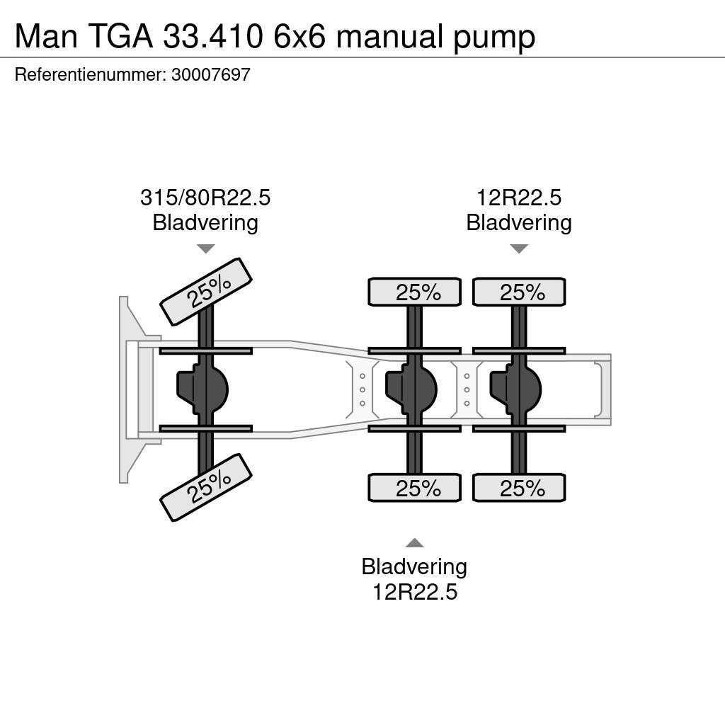 MAN TGA 33.410 6x6 manual pump Motrici e Trattori Stradali