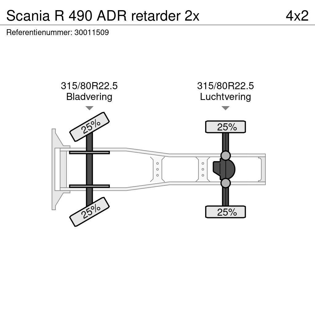 Scania R 490 ADR retarder 2x Motrici e Trattori Stradali