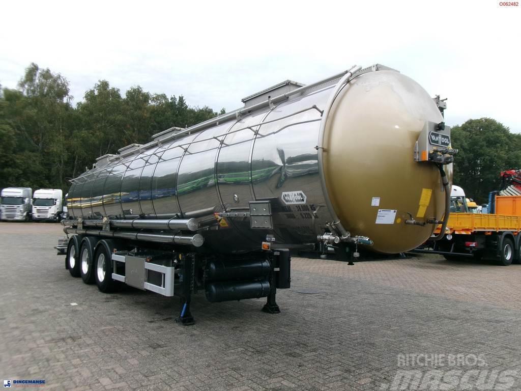Van Hool Chemical tank inox 33 m3 / 3 comp / ADR 30-03-2024 Semirimorchi cisterna