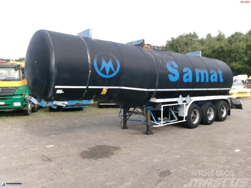 Fruehauf Bitumen tank inox 31 m3 / 1 comp + mixer & engine Semirimorchi cisterna