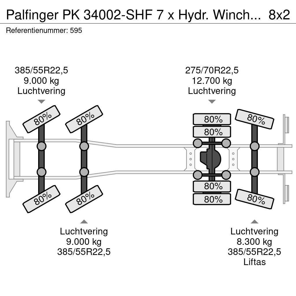 Palfinger PK 34002-SHF  7 x Hydr.  Winch  Scania R580 8x2  E Gru per tutti i terreni