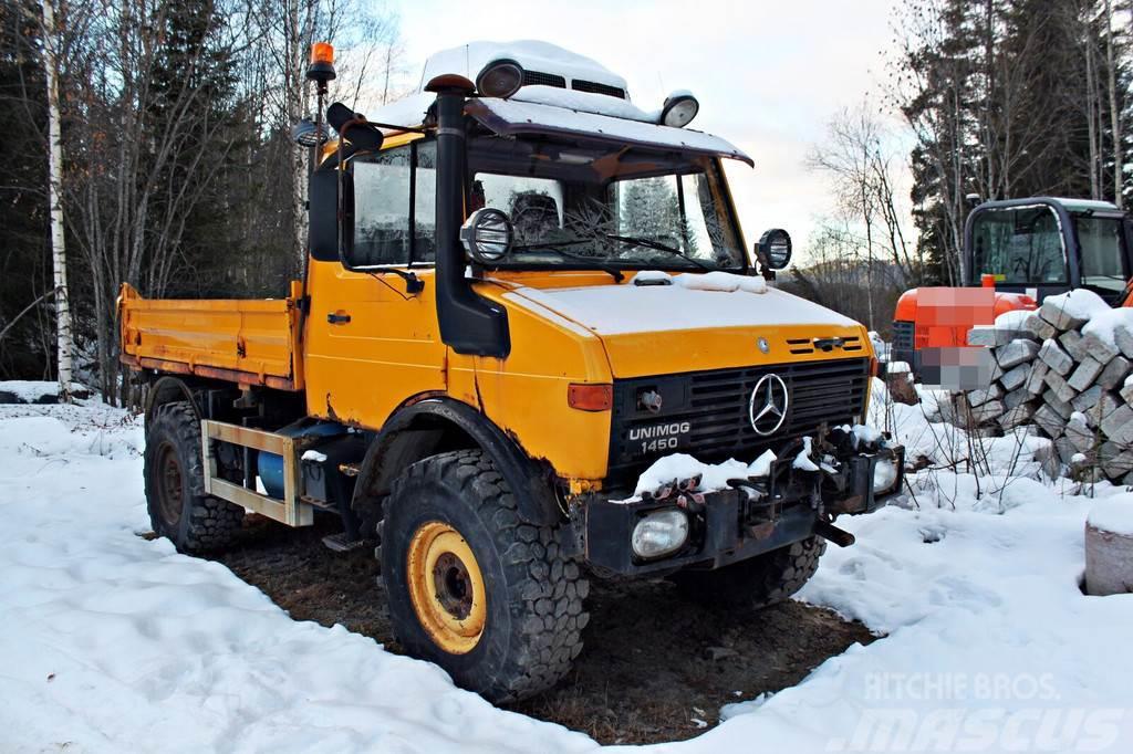 Mercedes-Benz UNIMOG U1450 *4x4 *MANUAL *FULL STEEL *DUMPER *VID Camion ribaltabili