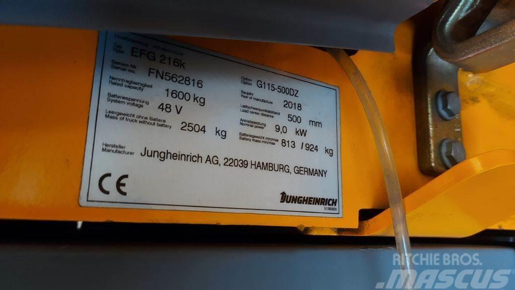 Jungheinrich EFG 216 K // SS // ZV // Duplex // HH 5000mm Carrelli elevatori elettrici