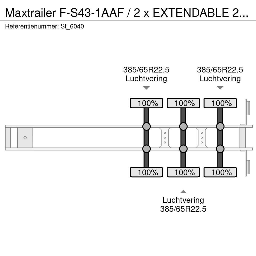 MAX Trailer F-S43-1AAF / 2 x EXTENDABLE 29.3 mtr / TE KOOP - T Altri semirimorchi