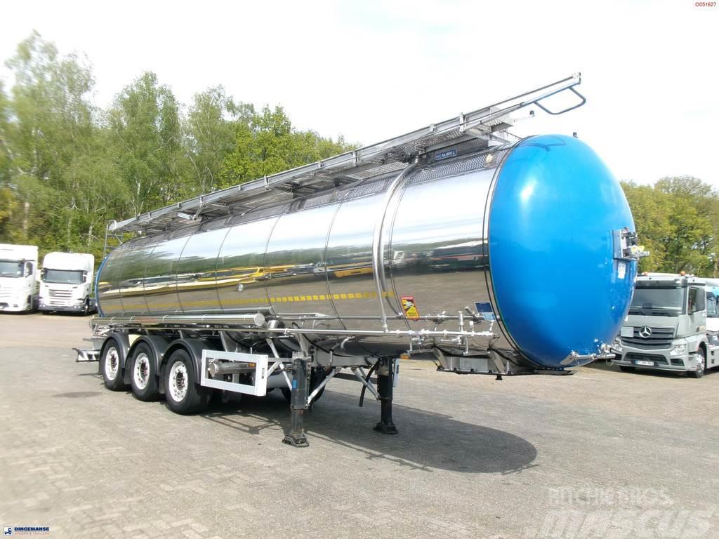Feldbinder Chemical (non ADR) tank inox 34 m3 / 1 comp Semirimorchi cisterna