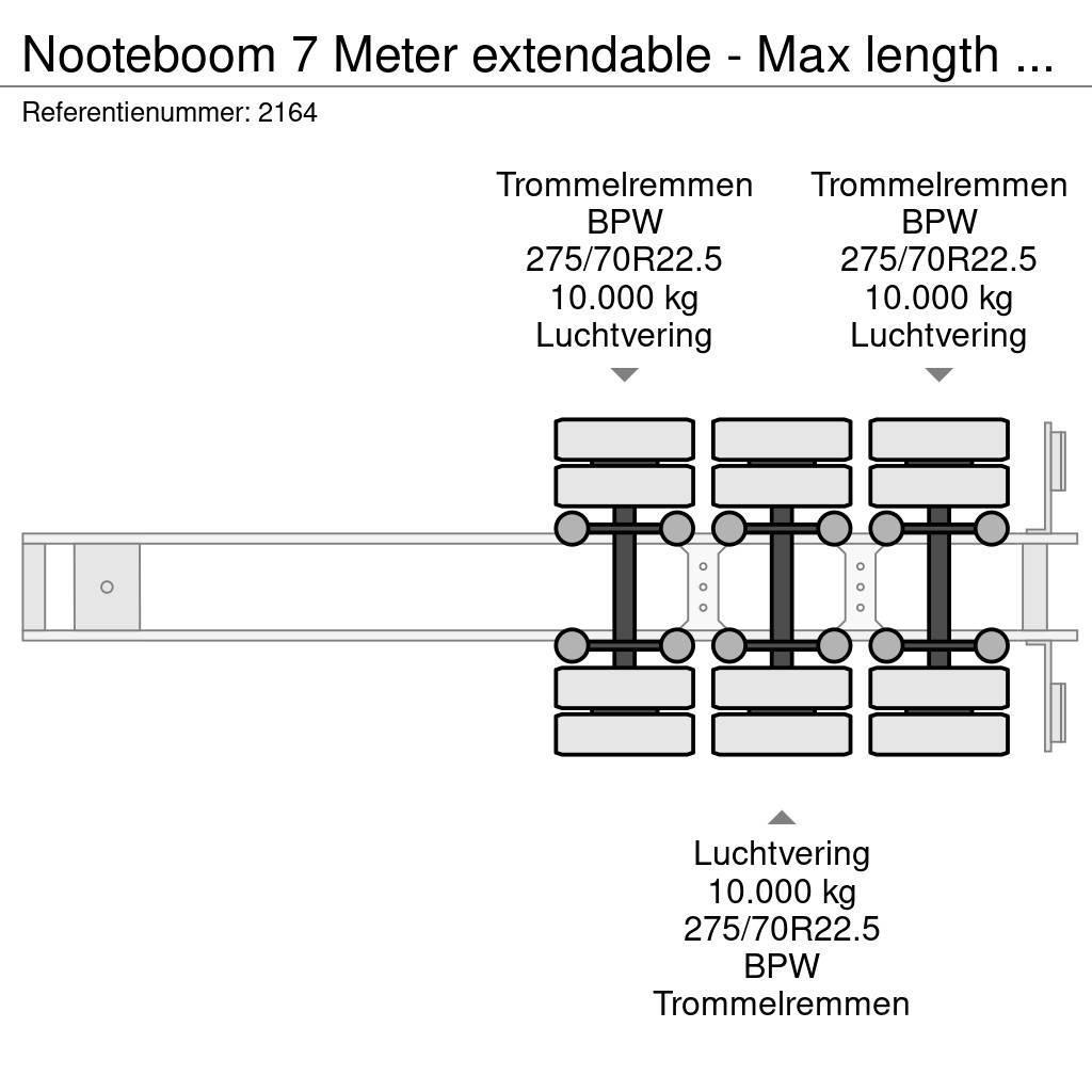 Nooteboom 7 Meter extendable - Max length 20 meter Semirimorchio a pianale