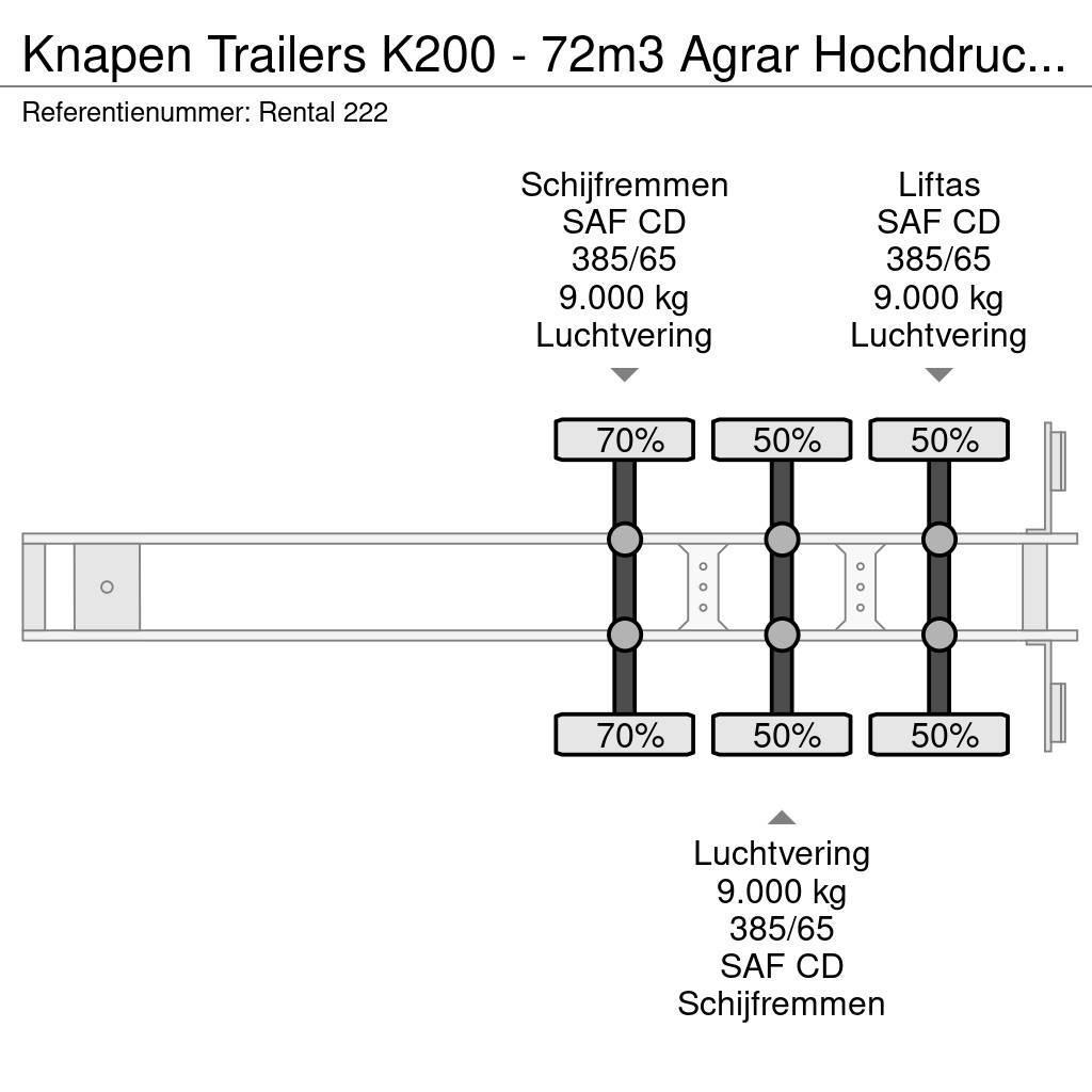 Knapen Trailers K200 - 72m3 Agrar Hochdruckreiniger Semirimorchi con piano mobile
