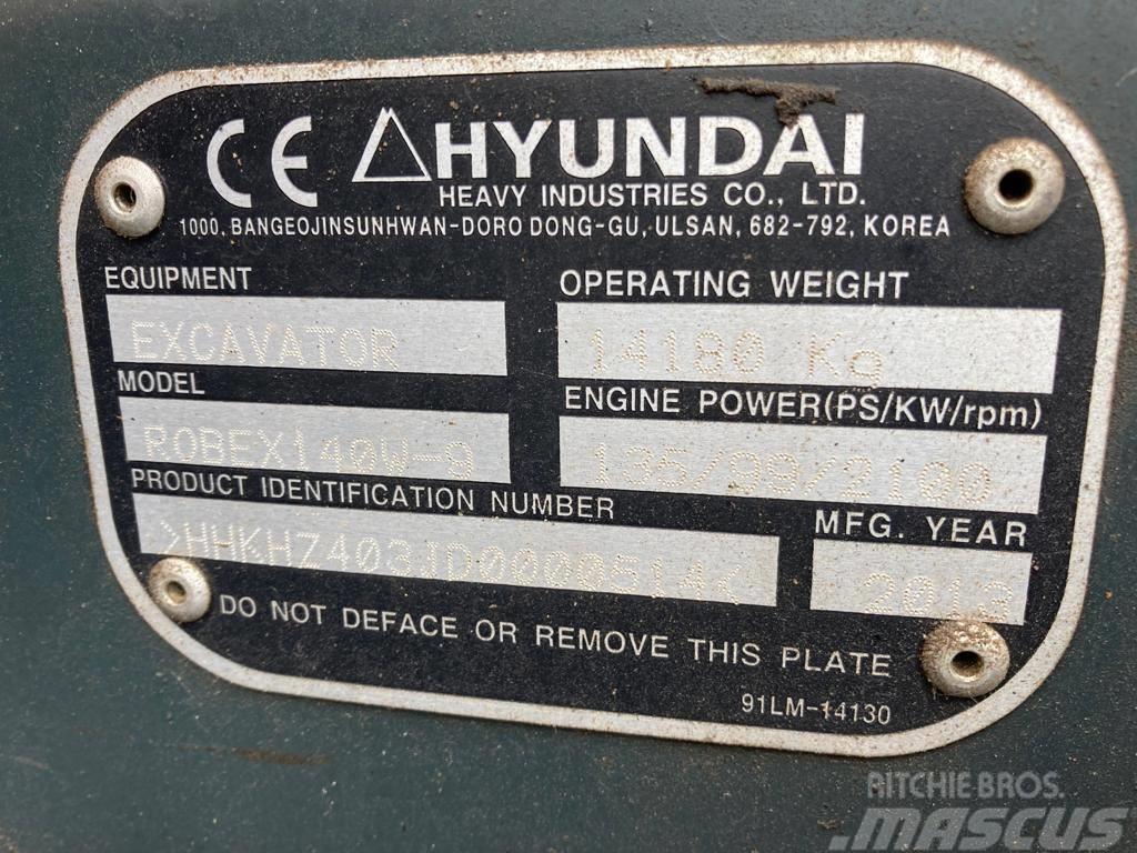 Hyundai Robex 140 W-9 Escavatori gommati