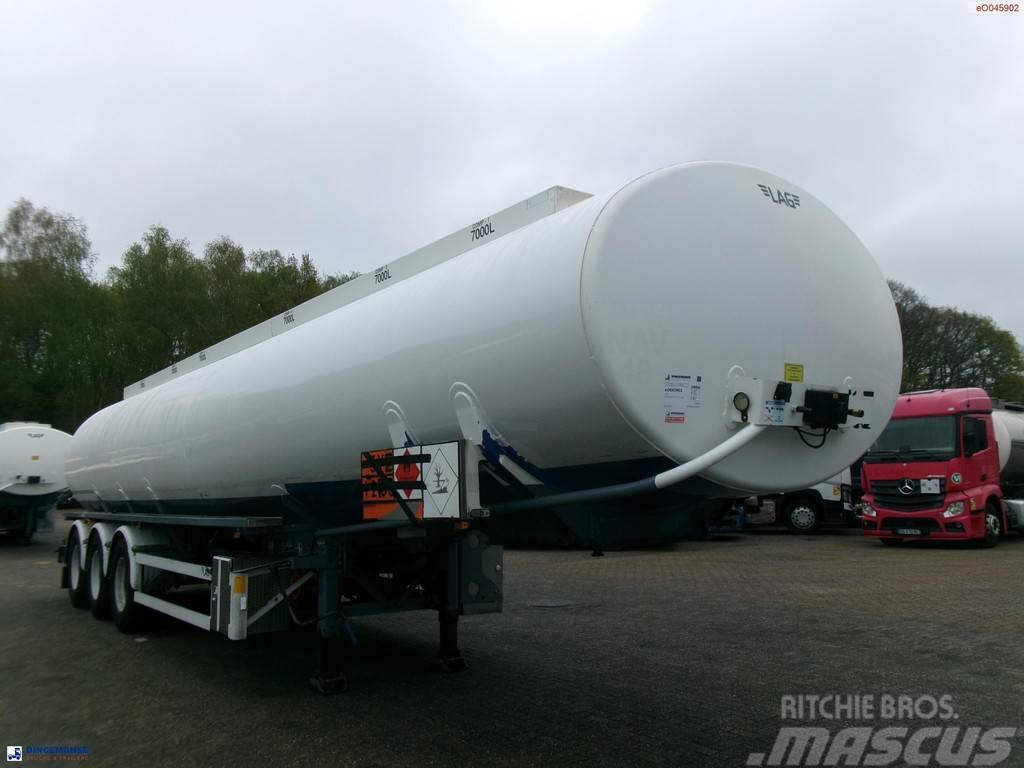 LAG Fuel tank alu 42 m3 / 6 comp + pump Semirimorchi cisterna