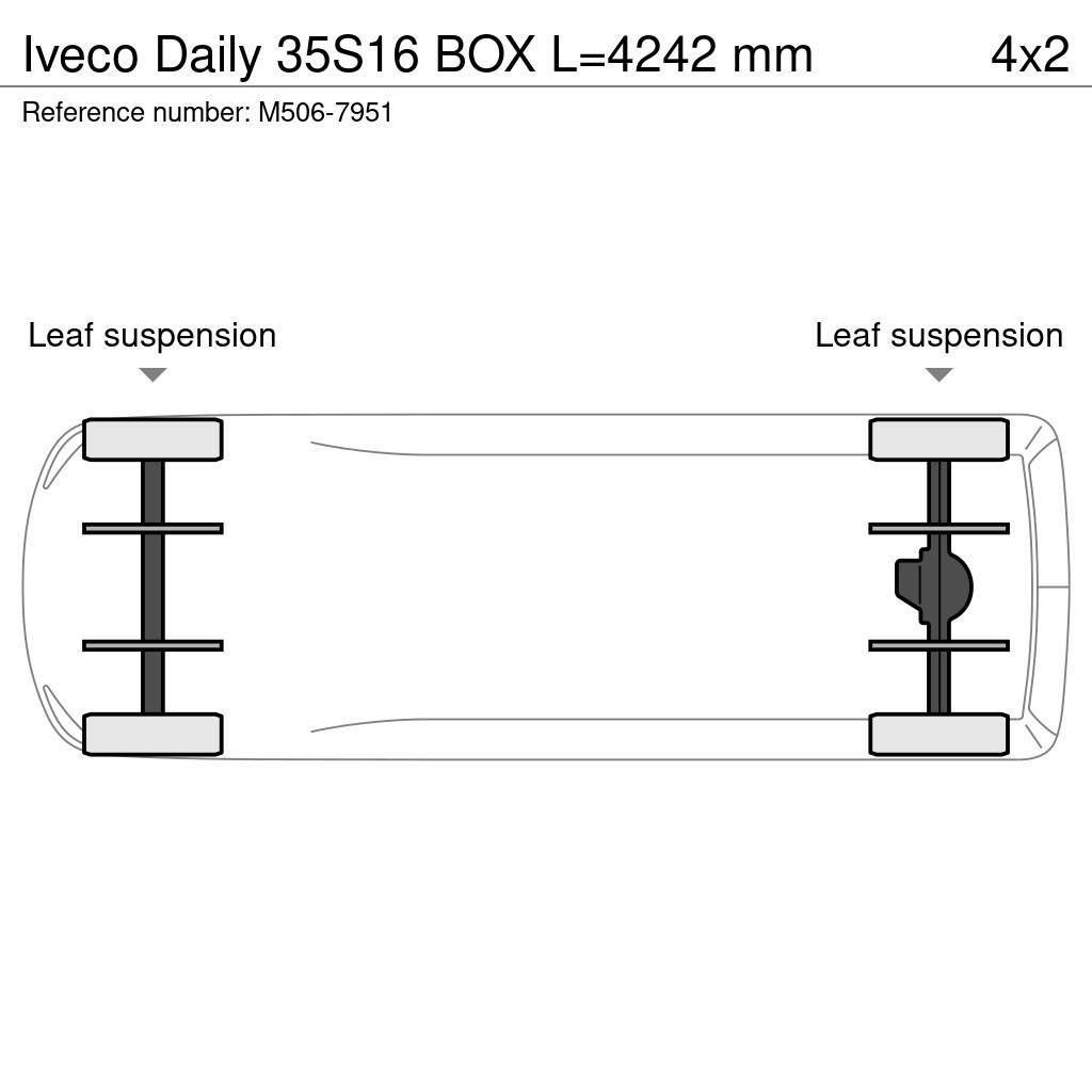 Iveco Daily 35S16 BOX L=4242 mm Furgoni altro