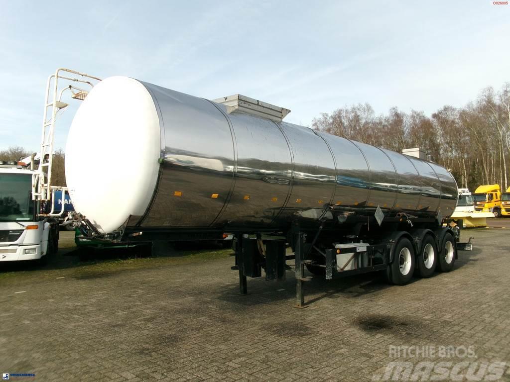 Metalovouga Bitumen / heavy oil tank inox 29 m3 / 1 comp Semirimorchi cisterna