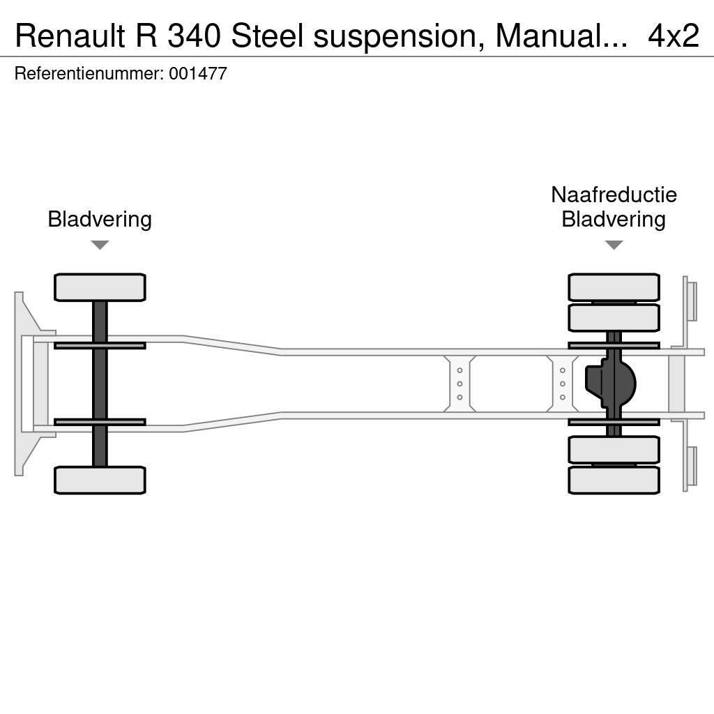 Renault R 340 Steel suspension, Manual, Telma Camion con gancio di sollevamento