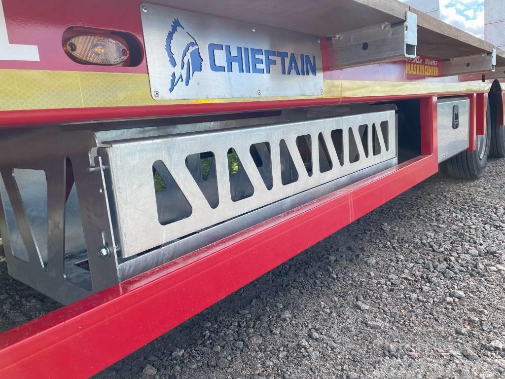 Chieftain XCEL 3-axl maskintransportkärra 28 ton lastvikt Rimorchi con sponde ribaltabili