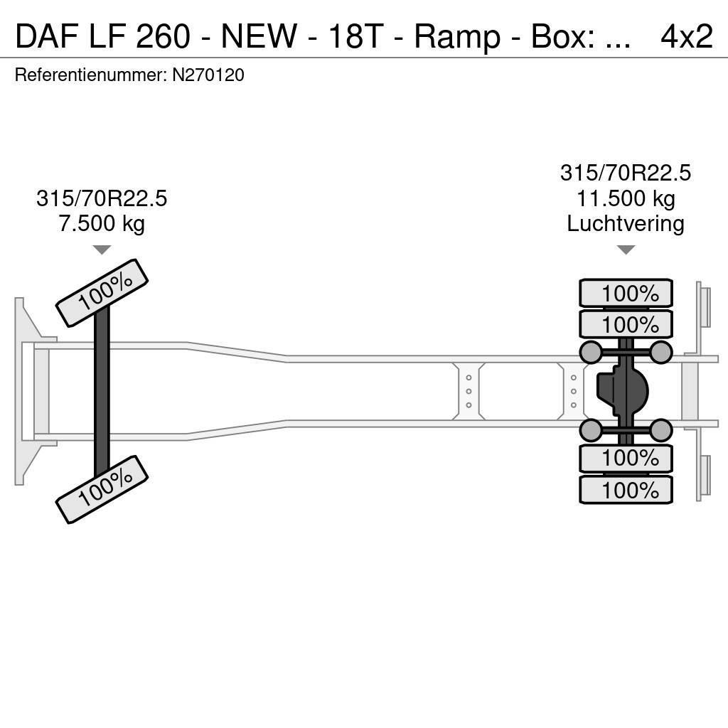 DAF LF 260 - NEW - 18T - Ramp - Box: 7.50 - 2.50 - Too Trasportatore per veicoli