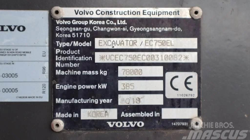 Volvo EC 750 EL | BUCKET | GOOD CONDITION Escavatori gommati