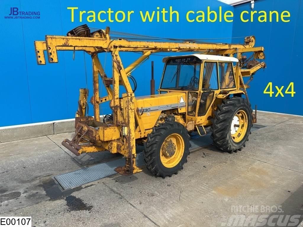 Landini 8830 4x4, Tractor with cable crane, drill rig Trattori