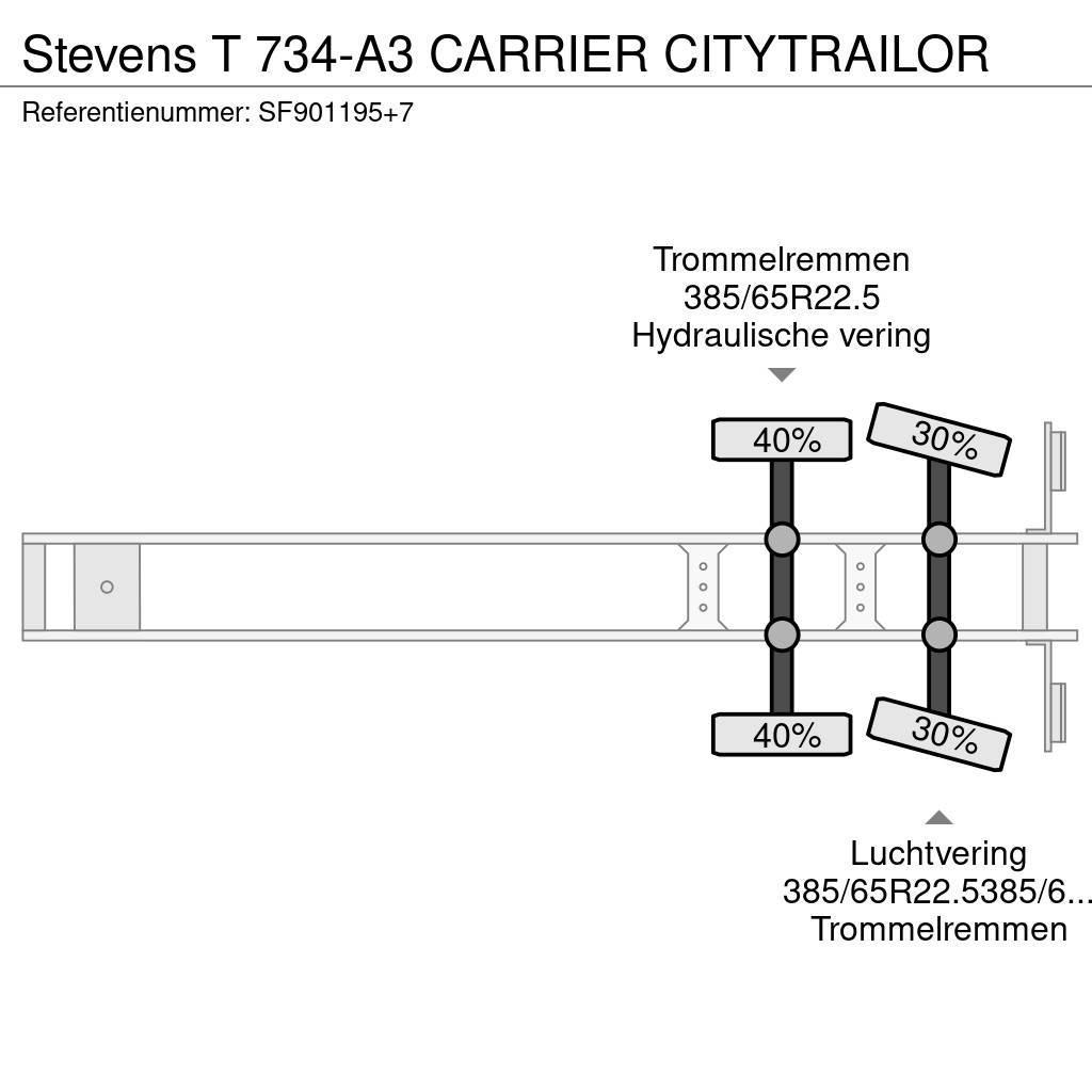 Stevens T 734-A3 CARRIER CITYTRAILOR Semirimorchi a temperatura controllata