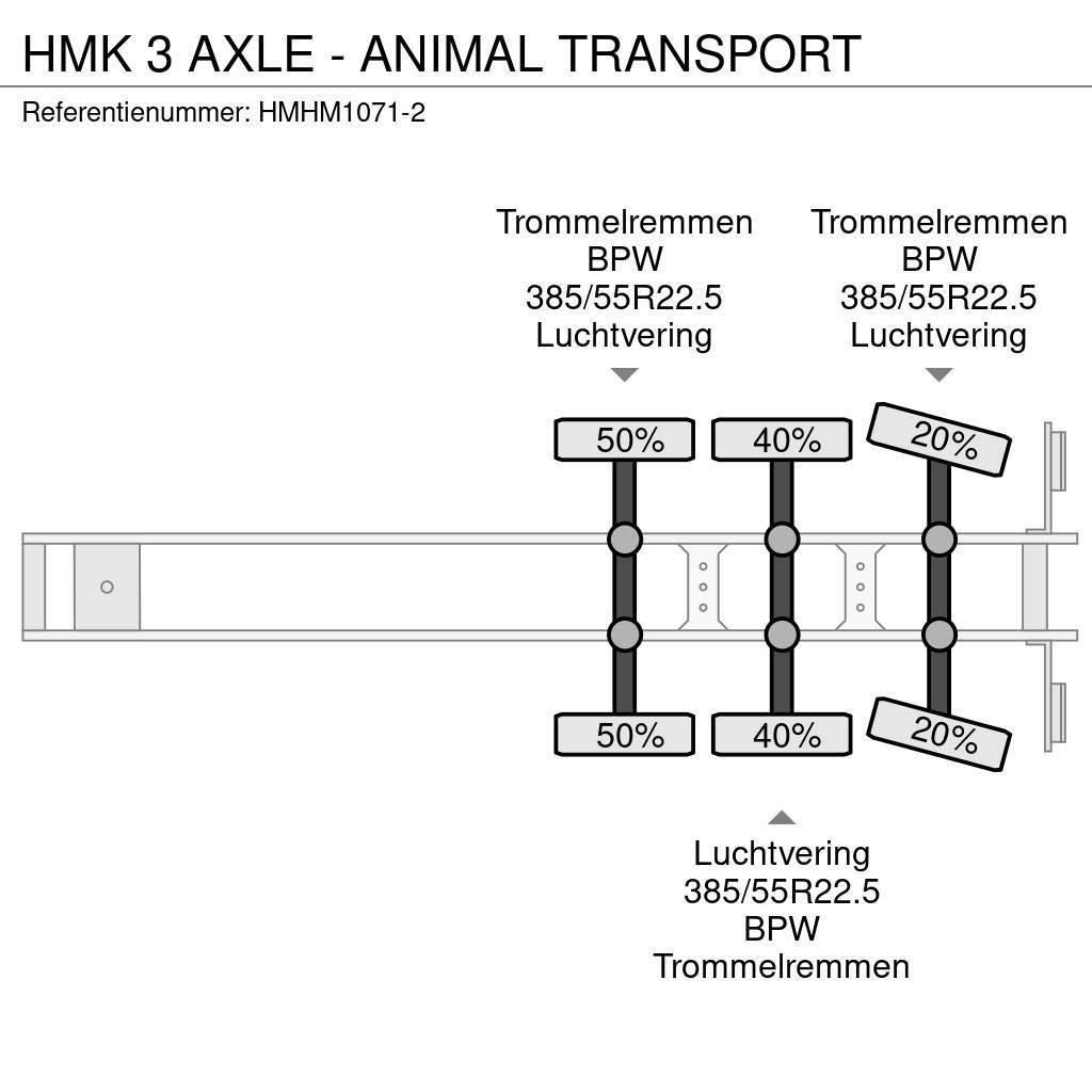 HMK 3 AXLE - ANIMAL TRANSPORT Semirimorchio per il trasporto di animali