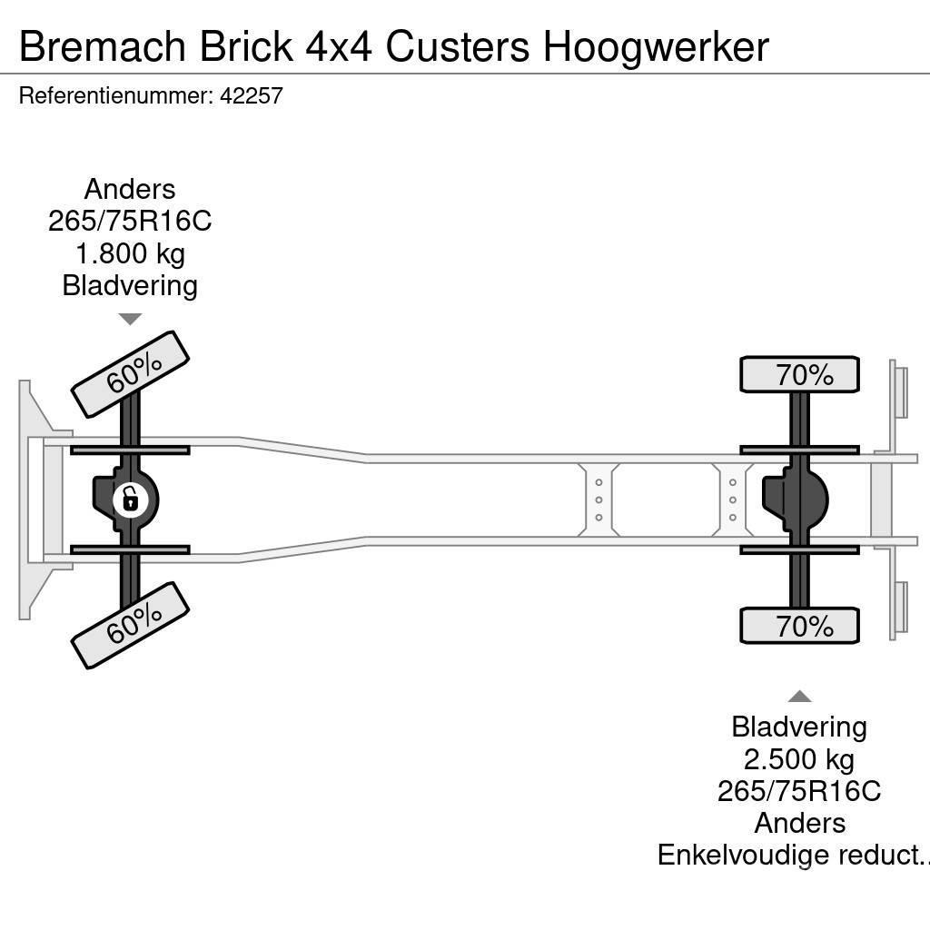  Bremach Brick 4x4 Custers Hoogwerker Piattaforme autocarrate