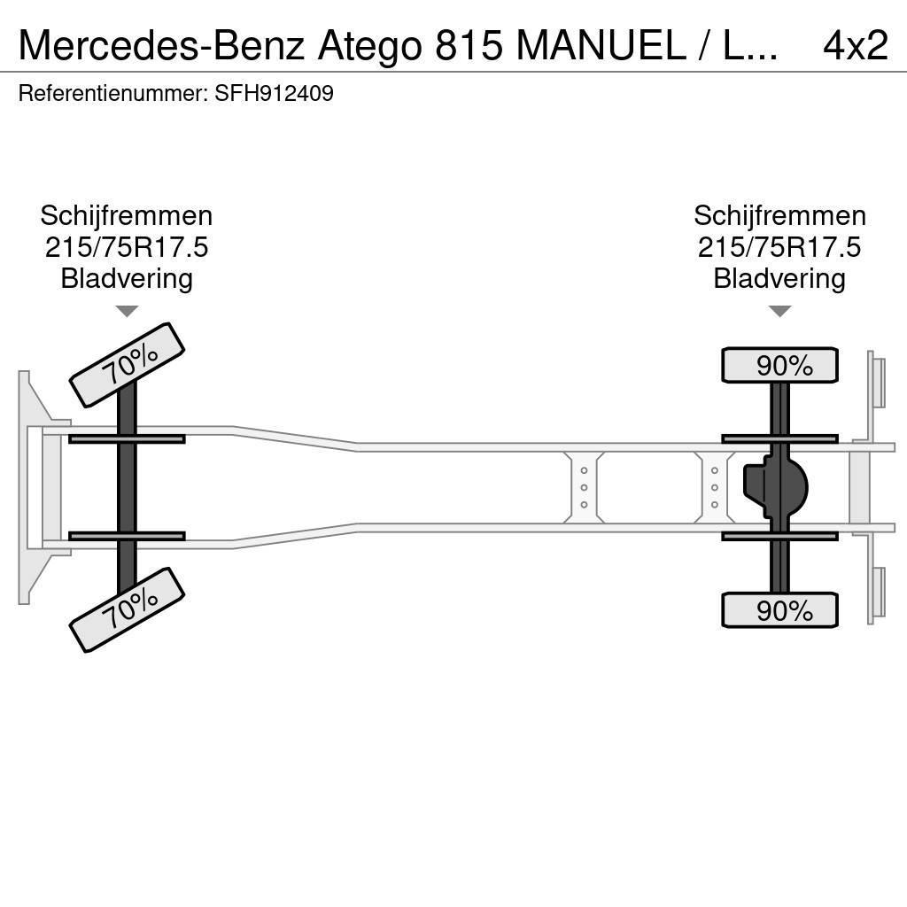 Mercedes-Benz Atego 815 MANUEL / LAMMES - BLATT - SPRING Camion cassonati